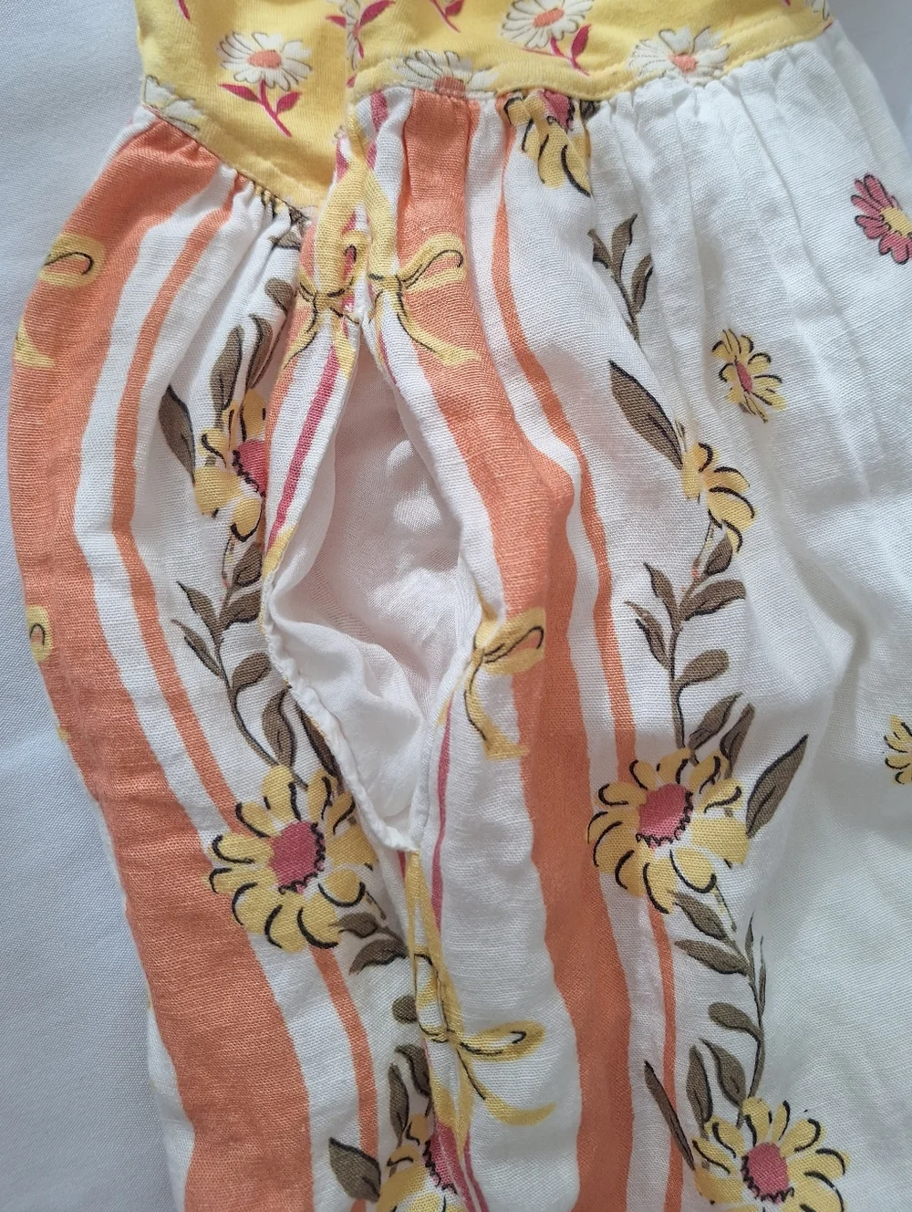 NWOT Free People Yellow and Cream Floral Backless Maxi Dress - Picture 11 of 11